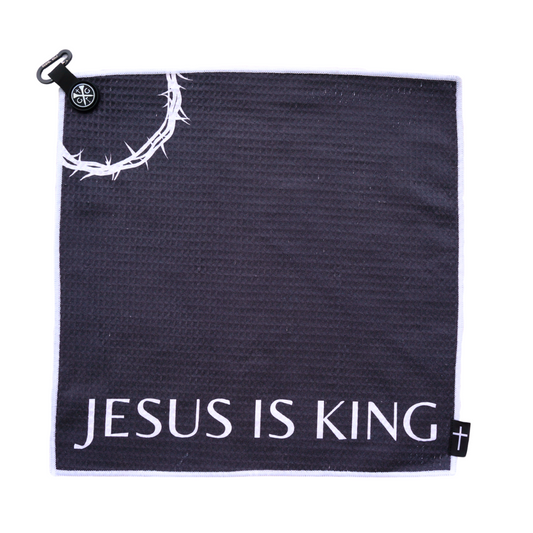 Jesus is King Magnetic Towel - Black