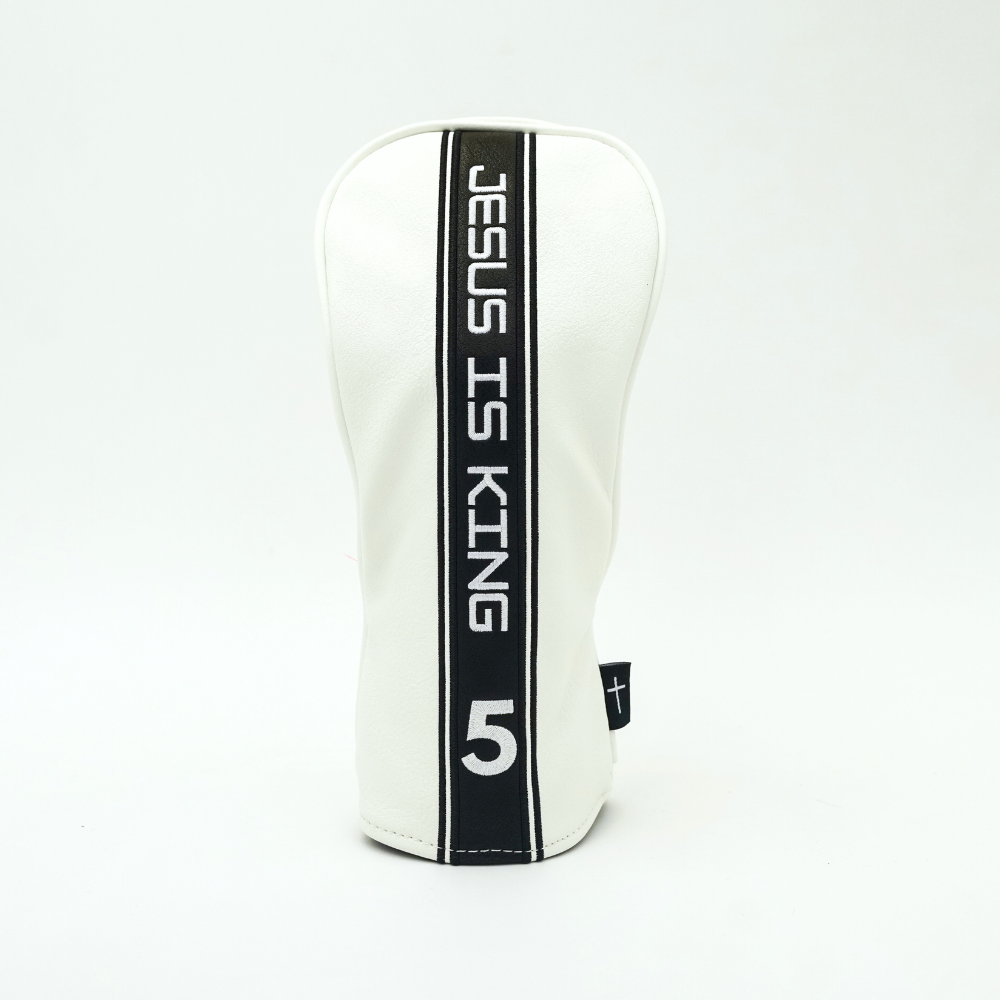 5 Wood Head Cover - White