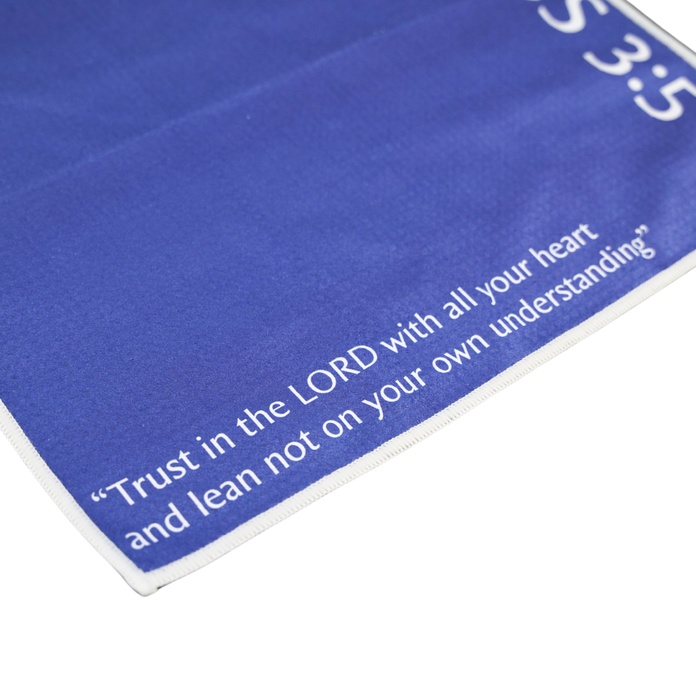 Proverbs 3:5 Magnetic Towel - Blue