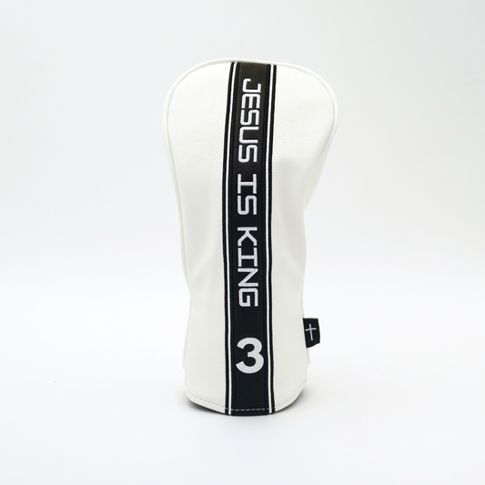 3 Wood Head Cover - White