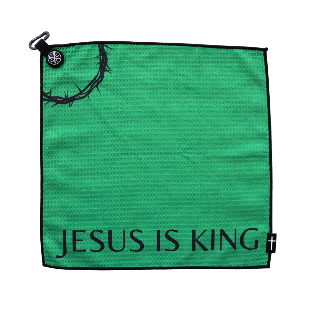 Jesus is King Magnetic Towel - Green