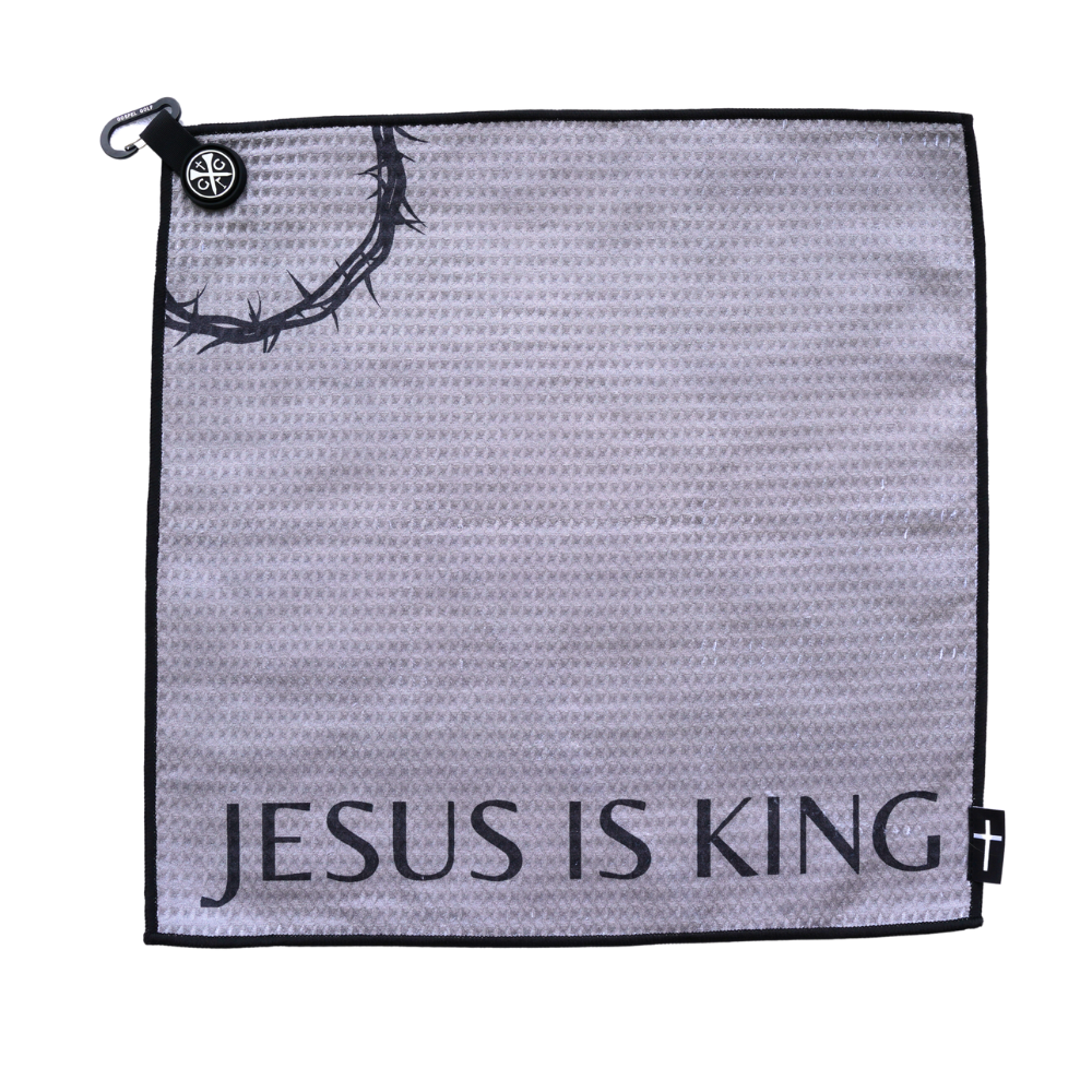 Jesus is King Magnetic Towel - Gray