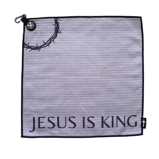 Jesus is King Magnetic Towel - Gray