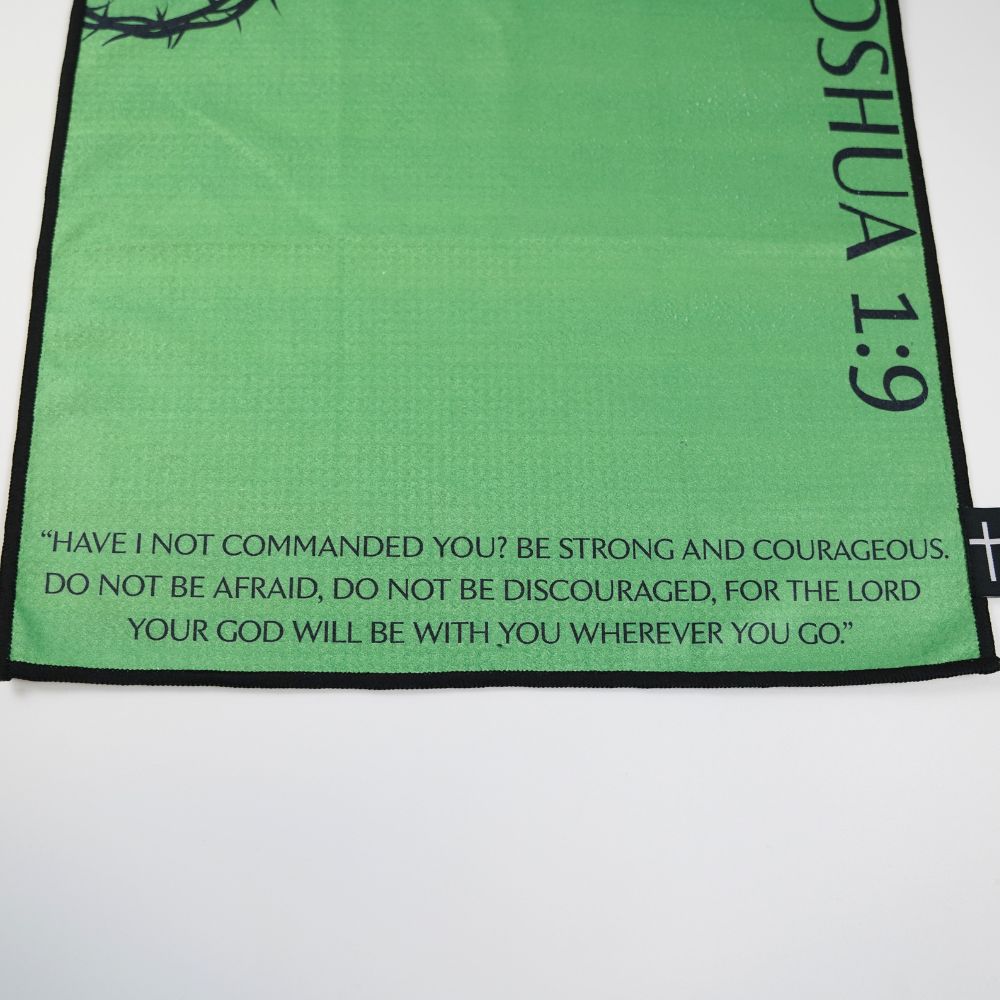 Joshua 1:9 Magnetic Towel - Green