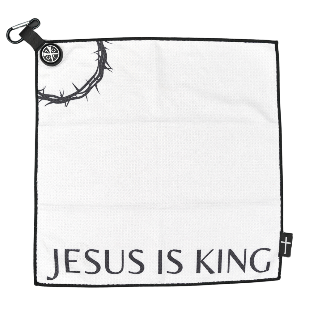 Jesus Is King Magnetic Towel - White
