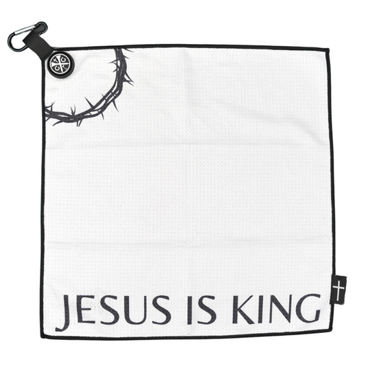 Jesus Is King Magnetic Towel - White
