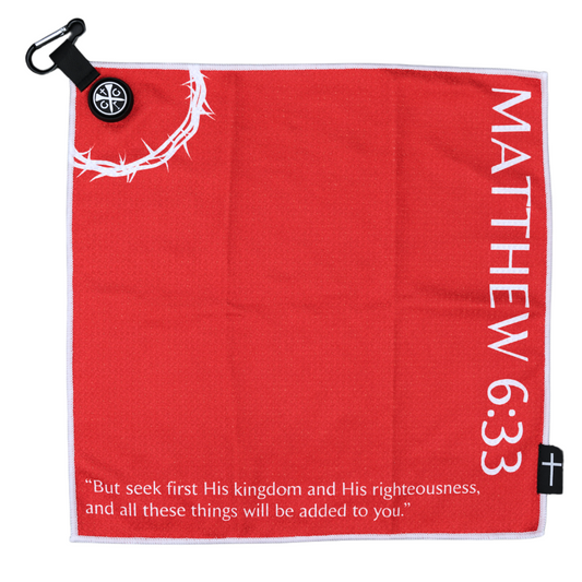 Matthew 6:33 Magnetic Towel - Red