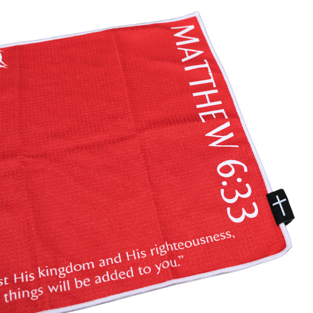 Matthew 6:33 Magnetic Towel - Red