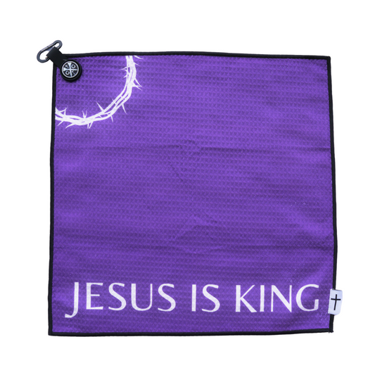Jesus is King Magnetic Towel - Purple