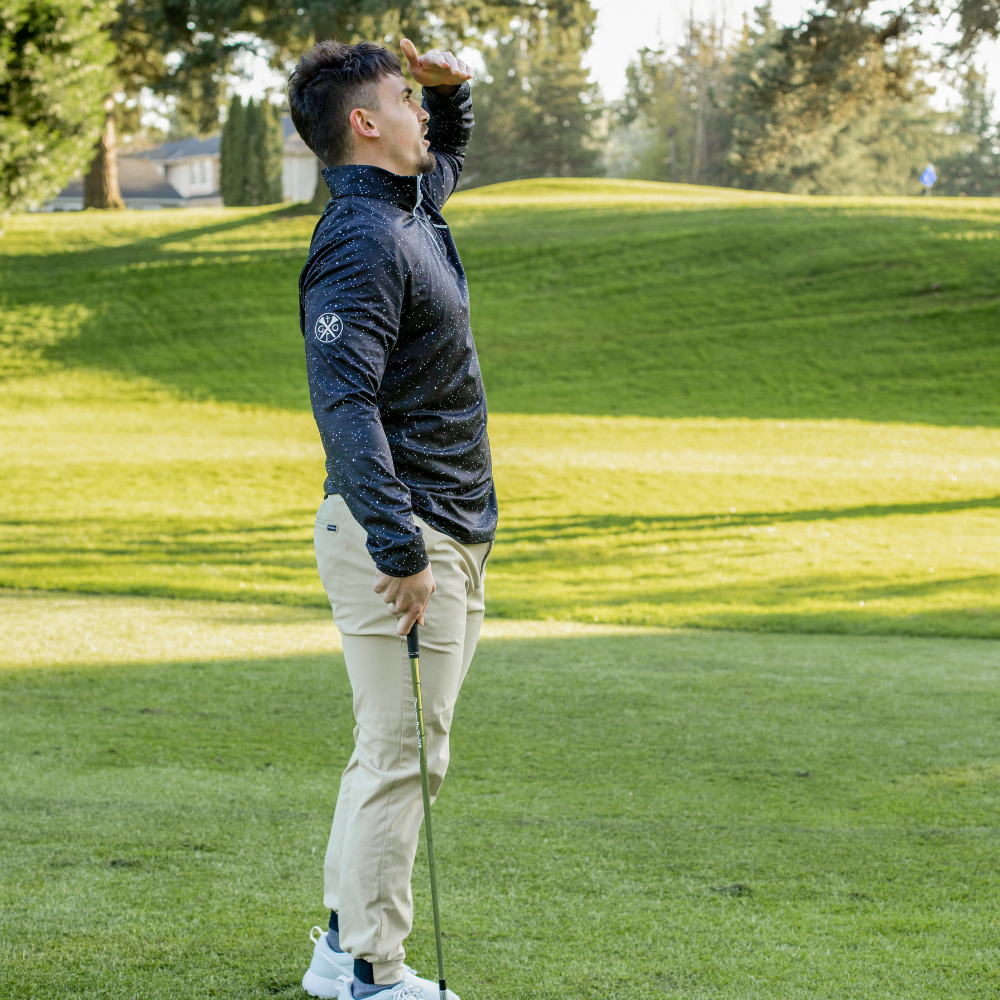 Truth Q-Zip - Christian Golf BrandGospel Golf Q-Zip Pullover. Designed for versatility and comfort, this pullover is perfect for layering on chilly mornings or breezy afternoons.