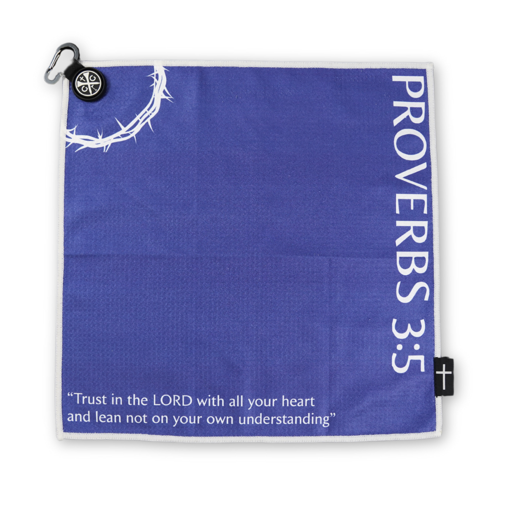 Proverbs 3:5 Magnetic Towel - Blue