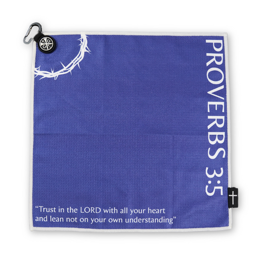 Proverbs 3:5 Magnetic Towel - Blue