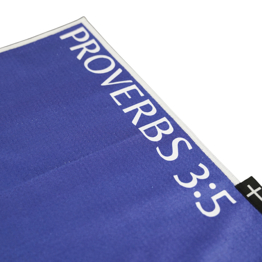 Proverbs 3:5 Magnetic Towel - Blue