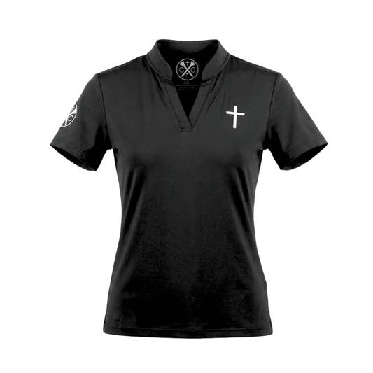 Gospel Golf Black Female Polo