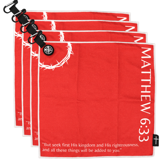 Magnetic Bible Verse Golf Towel - 4 Pack