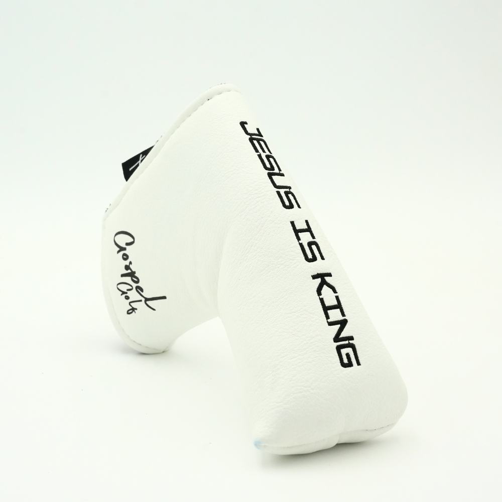 Blade - Jesus is King, Leather Putter Cover White