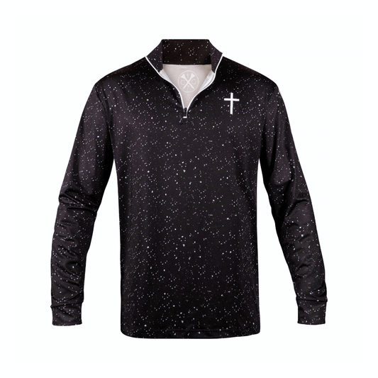 Truth Q-Zip - Christian Golf BrandGospel Golf Q-Zip Pullover. Designed for versatility and comfort, this pullover is perfect for layering on chilly mornings or breezy afternoons.