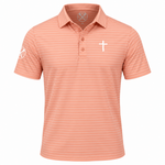 Legacy Collection Polo - Peach Stripe