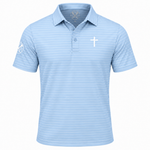 Legacy Collection Polo - Light Blue Stripe