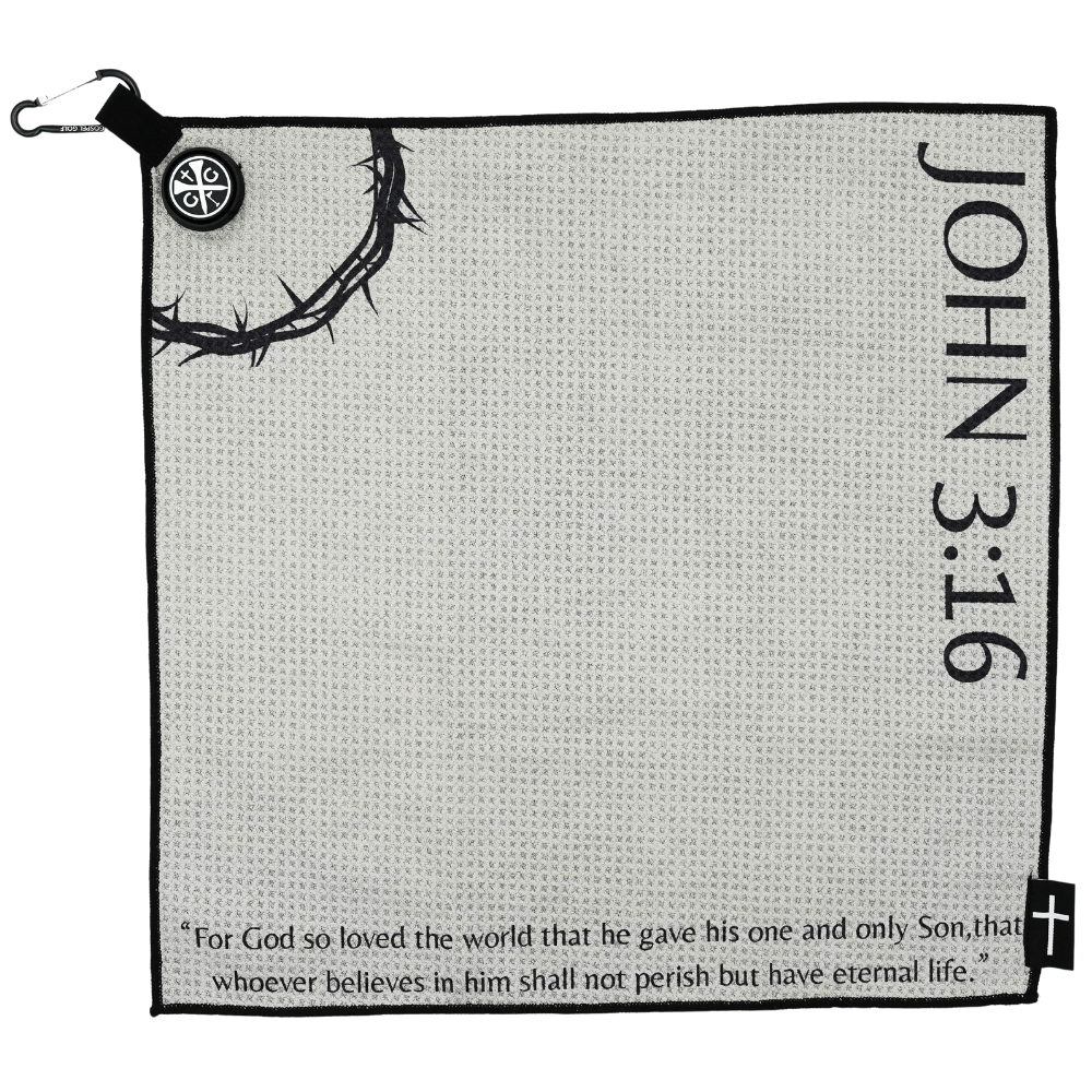 John 3:16 Magnetic Golf Towel 18 X 18