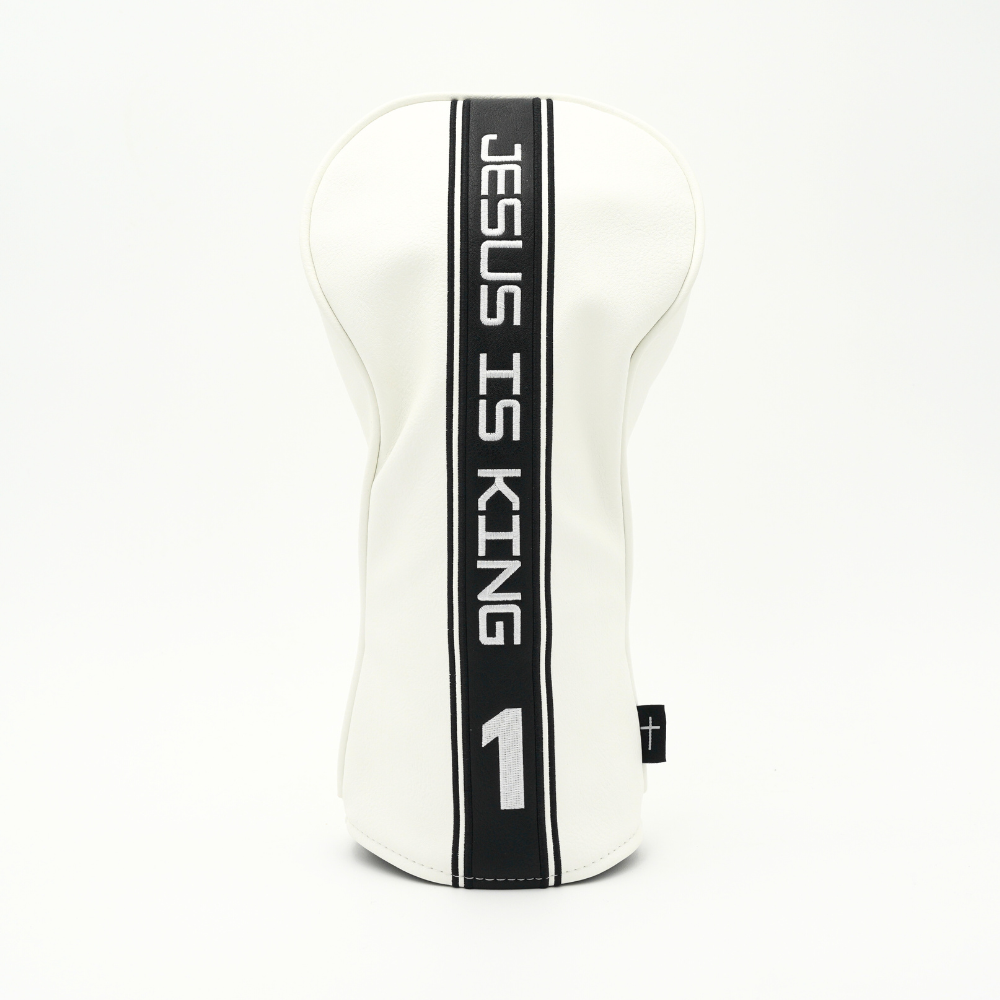 Jesus is King Club Covers - White Driver