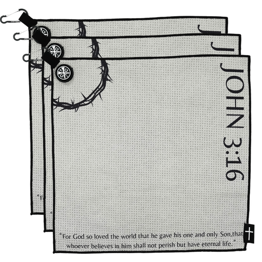 Magnetic Bible Verse Golf Towel - 3 Pack