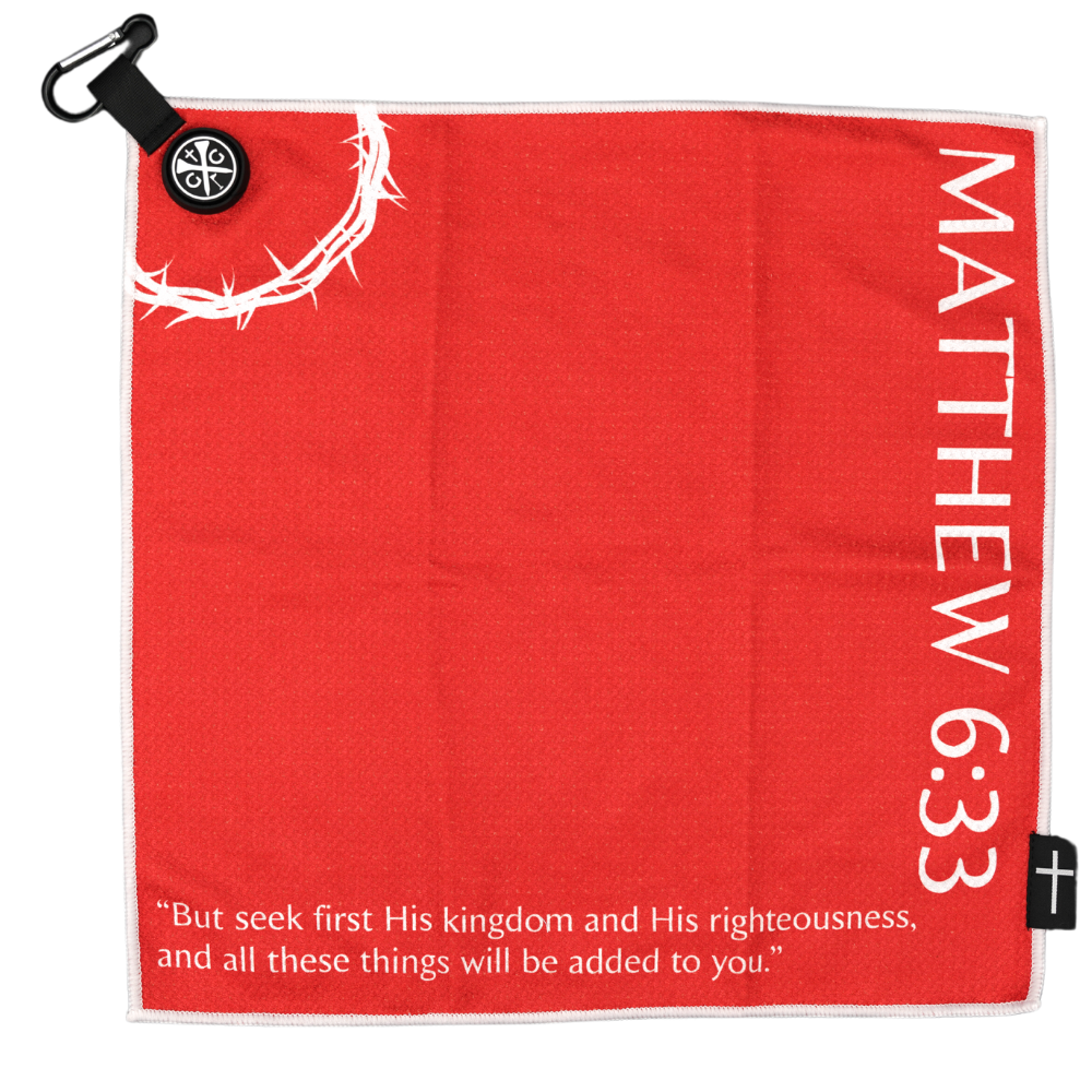 Matthew 6:33 Magnetic Golf Towel 18 X 18