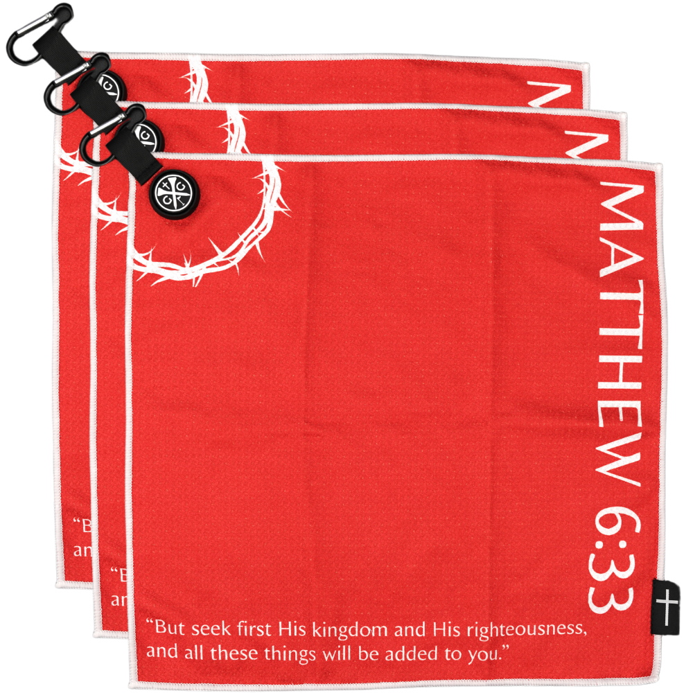 Magnetic Bible Verse Golf Towel - 3 Pack