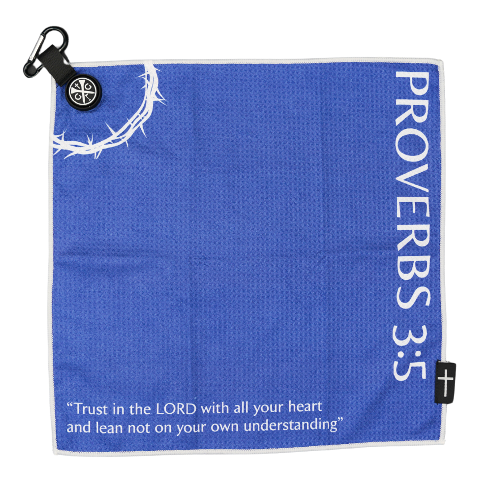 Proverbs 3:5 Magnetic Golf Towel 18 X 18