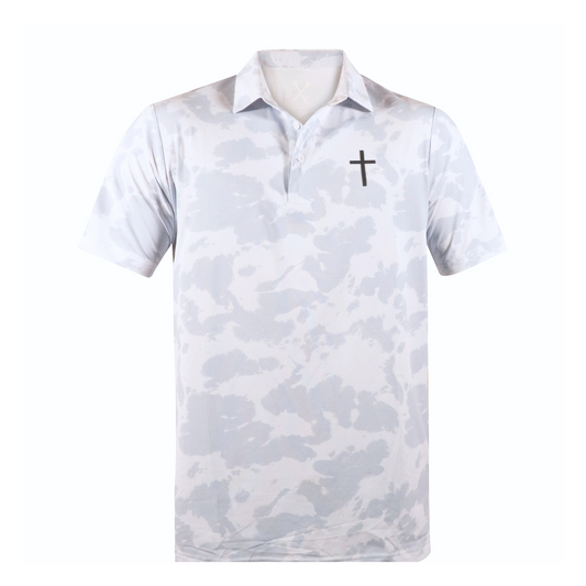 The Heavens Polo - Religious Golf BrandGospel Golf Polo Shirt. This polo offers comfort and performance. Moisture-wicking fabric keeps you cool and dry.